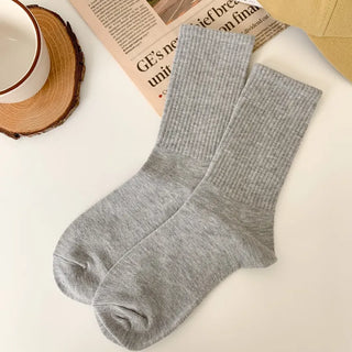 Sturdy Leggings Socks Plain Ribbed Ankle Socks Long Socks