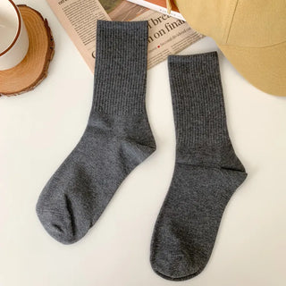 Sturdy Leggings Socks Plain Ribbed Ankle Socks Long Socks