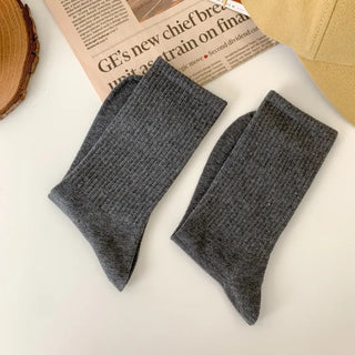 Sturdy Leggings Socks Plain Ribbed Ankle Socks Long Socks