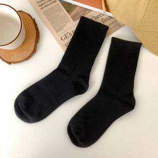 Sturdy Leggings Socks Plain Ribbed Ankle Socks Long Socks