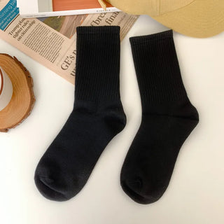 Sturdy Leggings Socks Plain Ribbed Ankle Socks Long Socks