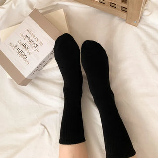 Sturdy Leggings Socks Plain Ribbed Ankle Socks Long Socks