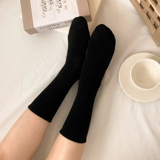 Sturdy Leggings Socks Plain Ribbed Ankle Socks Long Socks