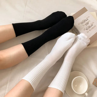Sturdy Leggings Socks Plain Ribbed Ankle Socks Long Socks