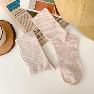 Sturdy Leggings Socks Plain Ribbed Ankle Socks Long Socks