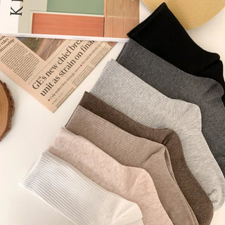 Sturdy Leggings Socks Plain Ribbed Ankle Socks Long Socks