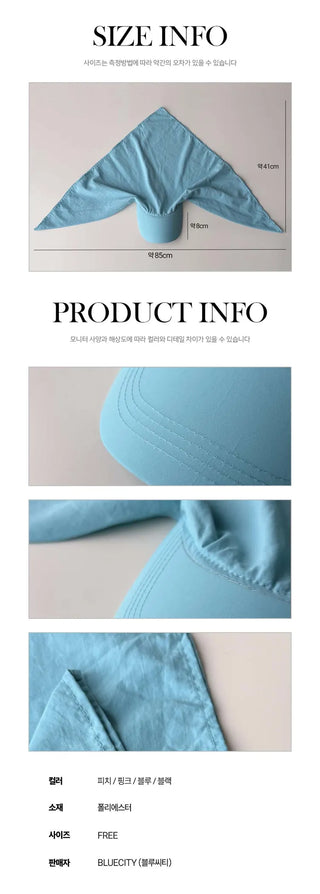 Sun Off Round Water Park Rainy Season Look UV Protection Bandana Cap