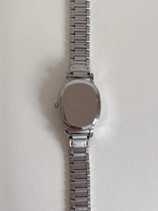 Metal Oval Silver Wristwatch