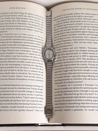 Metal Oval Silver Wristwatch