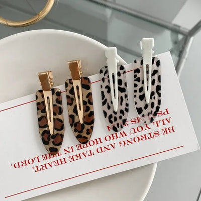 Tri-Leopard Pattern Pin Curl Hair Clip