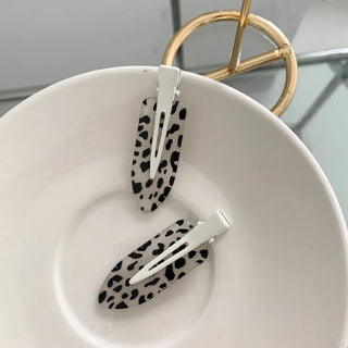 Tri-Leopard Pattern Pin Curl Hair Clip