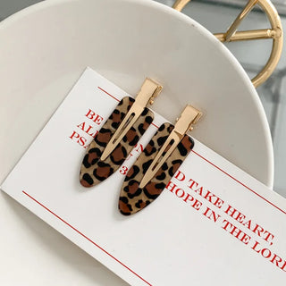 Tri-Leopard Pattern Pin Curl Hair Clip