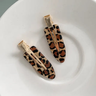 Tri-Leopard Pattern Pin Curl Hair Clip