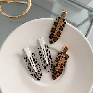Tri-Leopard Pattern Pin Curl Hair Clip