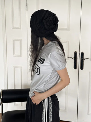 Light Frill Tiered Beanie Hat