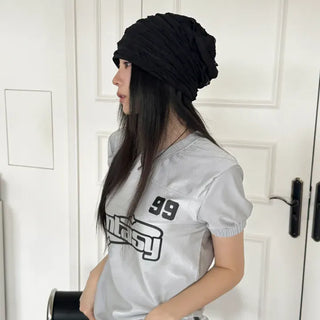 Light Frill Tiered Beanie Hat