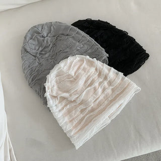 Light Frill Tiered Beanie Hat