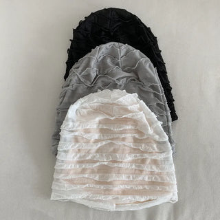 Light Frill Tiered Beanie Hat