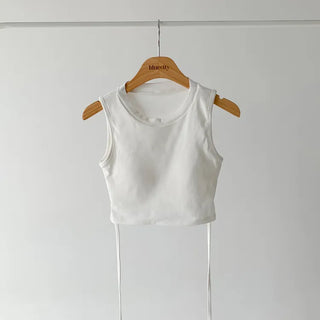 Drop String Bralette Crop Cap Sleeveless
