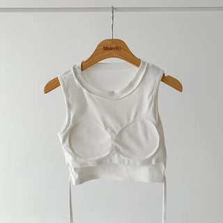 Drop String Bralette Crop Cap Sleeveless