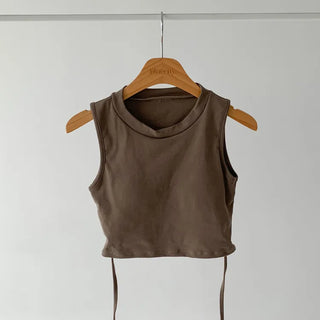 Drop String Bralette Crop Cap Sleeveless