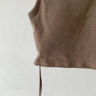 Drop String Bralette Crop Cap Sleeveless