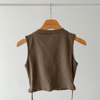 Drop String Bralette Crop Cap Sleeveless
