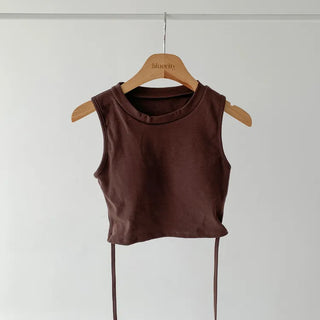 Drop String Bralette Crop Cap Sleeveless