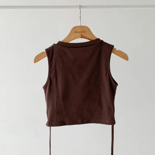 Drop String Bralette Crop Cap Sleeveless