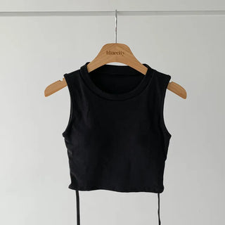 Drop String Bralette Crop Cap Sleeveless