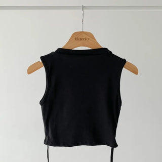 Drop String Bralette Crop Cap Sleeveless