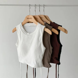 Drop String Bralette Crop Cap Sleeveless