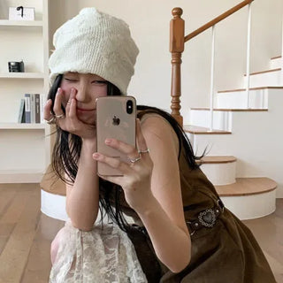Net See-through Mesh Flower Lace Beanie Collection