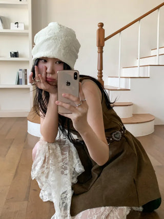 Net See-through Mesh Flower Lace Beanie Collection