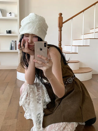 Net See-through Mesh Flower Lace Beanie Collection