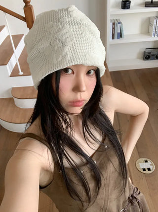 Net See-through Mesh Flower Lace Beanie Collection