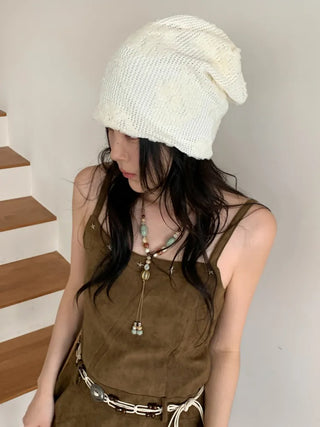 Net See-through Mesh Flower Lace Beanie Collection