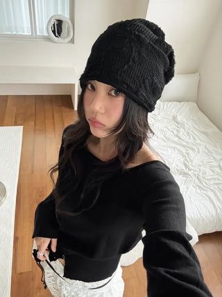 Net See-through Mesh Flower Lace Beanie Collection