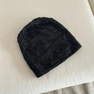 Net See-through Mesh Flower Lace Beanie Collection