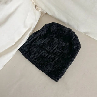 Net See-through Mesh Flower Lace Beanie Collection