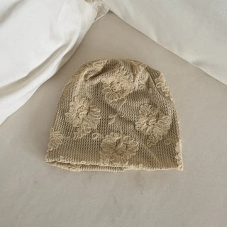 Net See-through Mesh Flower Lace Beanie Collection