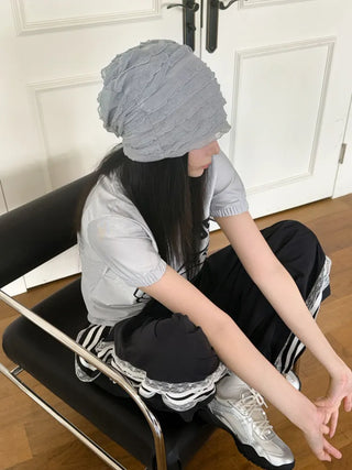 Net See-through Mesh Flower Lace Beanie Collection
