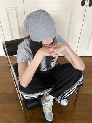 Net See-through Mesh Flower Lace Beanie Collection