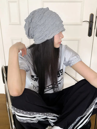 Net See-through Mesh Flower Lace Beanie Collection
