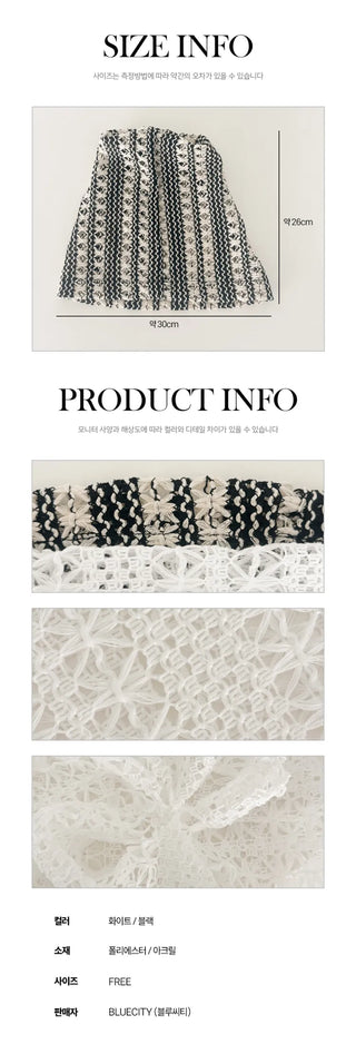 Net See-through Mesh Flower Lace Beanie Collection