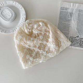 Net See-through Mesh Flower Lace Beanie Collection
