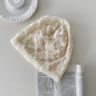 Net See-through Mesh Flower Lace Beanie Collection