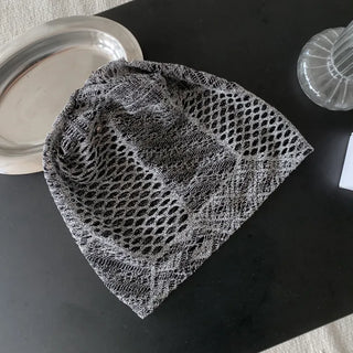 Net See-through Mesh Flower Lace Beanie Collection