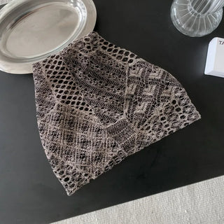 Net See-through Mesh Flower Lace Beanie Collection
