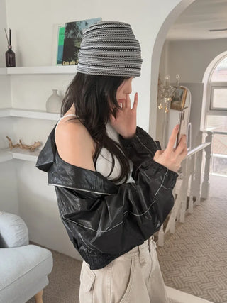 Net See-through Mesh Flower Lace Beanie Collection